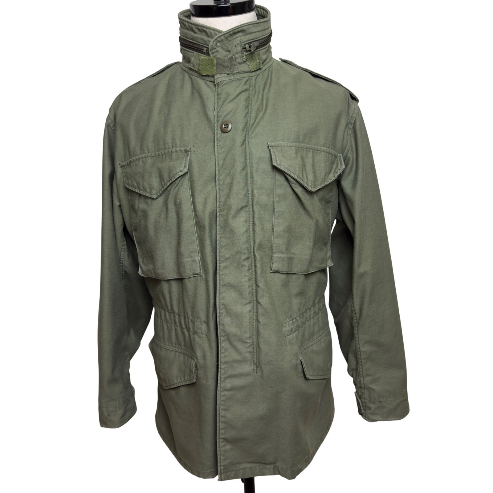 Vintage 1987 US Military M-65 Field Jacket OG-107 So-Sew Styles Small Regular