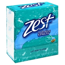 Zest Aqua Deodorant Bar Soap, 3 Bars, 4 Ounce Each
