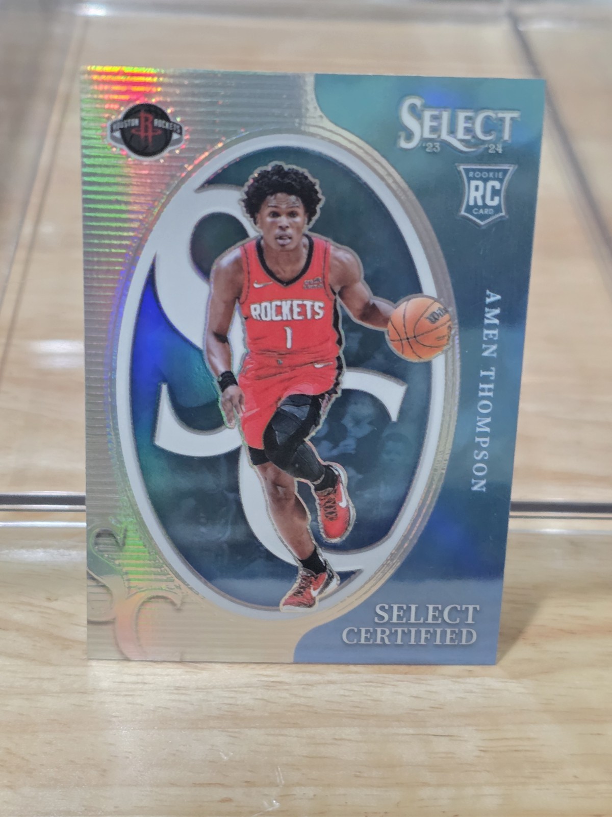 2023-24 Panini Select Certified AMEN THOMPSON Silver Prizm No. 5 RC