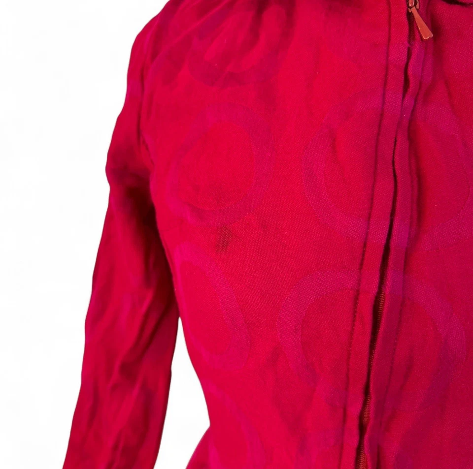 Vuokko Women’s Vintage Jumpsuit Size 36 S/Xs Circle Red Pink Dot Long Sleeve - Image 3 of 4