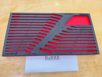 #ad #ad Snap on Tools USA NEW Reversible Ratcheting Combo RED Wrench Foam ONLY FMWR14BR $299.95