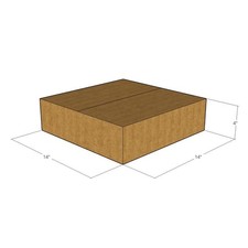 15 14x14x4 Kraft Brown Corrugated Shipping Boxes 32 ECT Single-Wall New