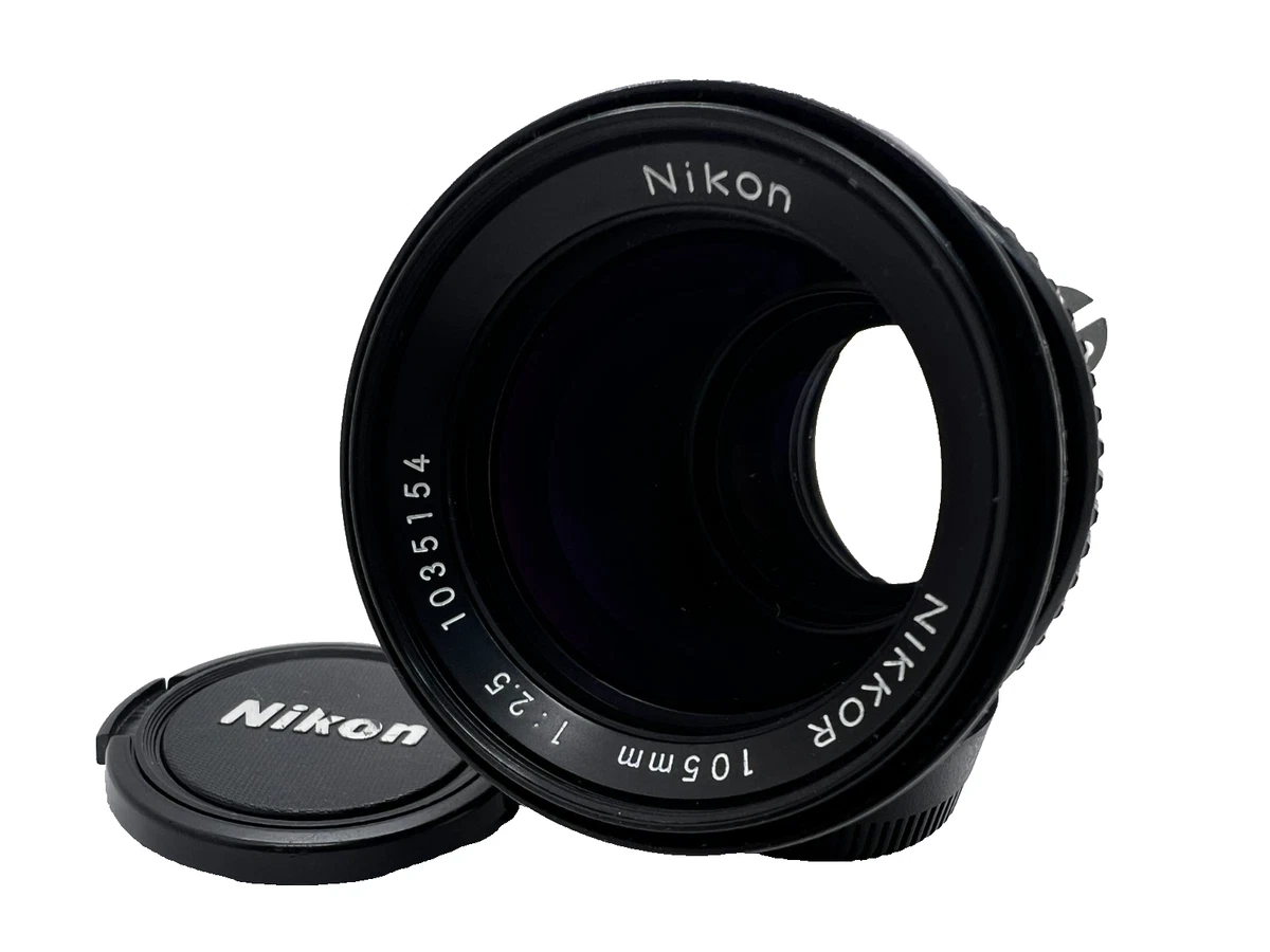 Nikon AI-S Camera Lenses 105mm Focal f/2.5 Maximum Aperture for