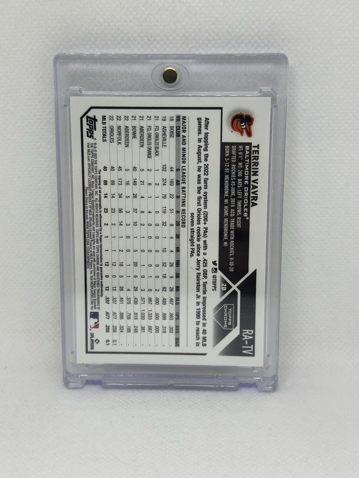 Terrin Vavra 📈INVESTMENT🔥RISING VALUE📈 On Card Auto- BALTIMORE - Image 2 of 2