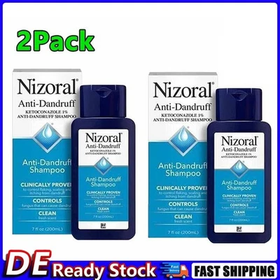 MARKENLOS 2x Nizoral Anti-Dandruff Shampoo with 1% Active , Fresh Scent, 7 Fl Oz New!!!