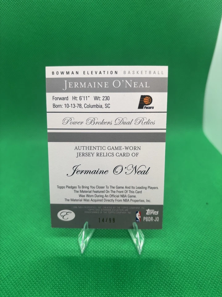 2006-07 Bowman Elevation Power Brokers Dual Relics /99 Jermaine O'Neal #PBDR-JO - Image 2 of 2