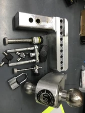 WEIGH SAFE 180 TURNOVER 8" DROP DUAL TOW BALL HITCH WITH KEYED ALIKE LOCKS SET