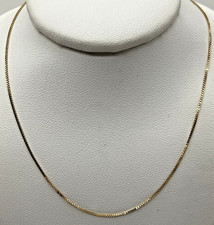 14k Yellow Gold 18  Diamond Cut Box Chain Necklace