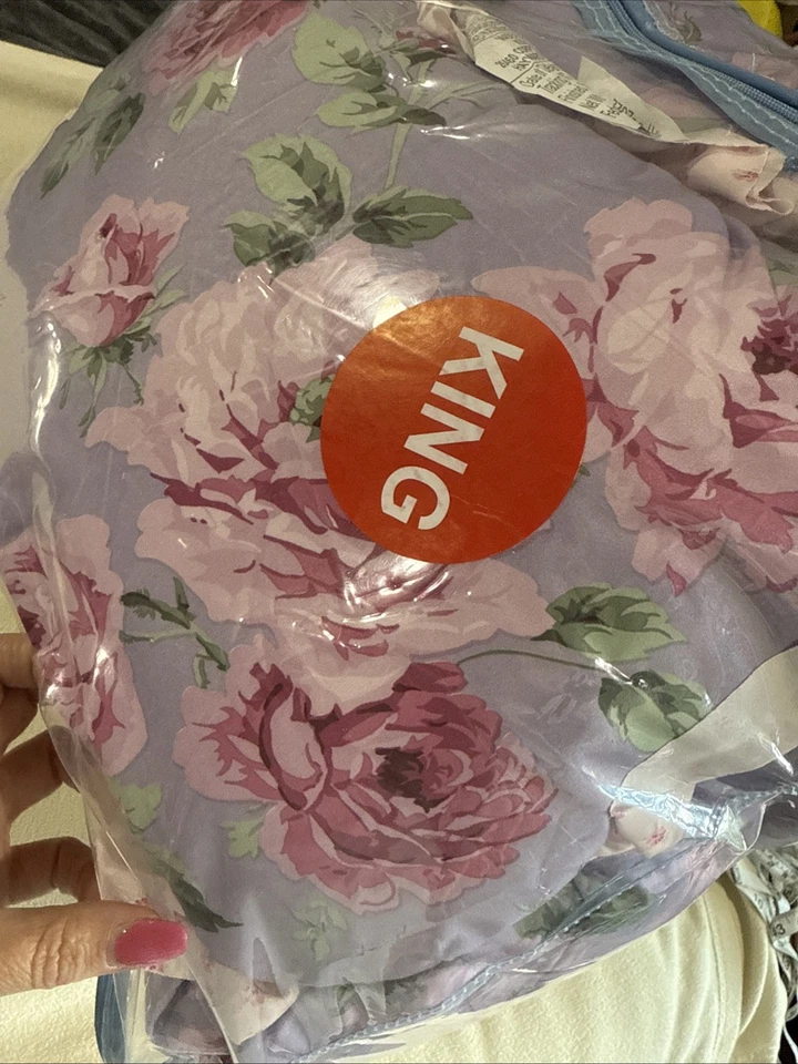 Juego de edredón Simply Shabby Chic Queen Rachel Ashwell Dutchess Rose Floral King Foto 4 de 4