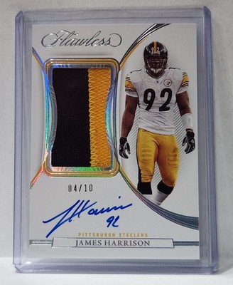 James Harrison 2025 Panini Flawless Patch Auto 04/10 Steelers | eBay