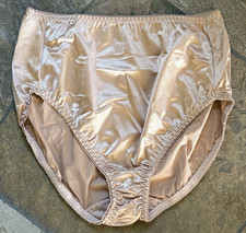 Vanity Fair 10/3XL Champagne Satin Hi Cut RADIANT Undershaper Panties 48301 NEW