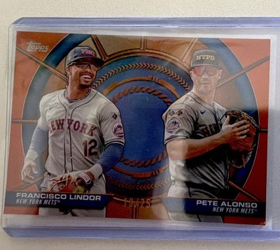 Topps 2025 Dynamic Duos DD-5 Francisco Lindor Pete Alonso New York Mets 18/25