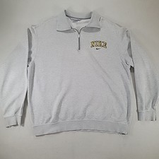 Y2K Vintage Nike Embroidered Spellout Sweatshirt Frayed Distressed XXL Gray