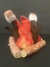 5 Piece Plush Pretend Campfire Smores Felt Play Set Kids Toys Dramatic Play