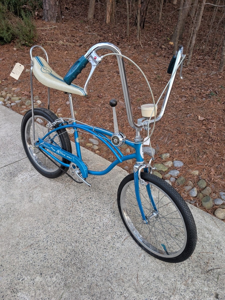 SCHWINN 1966 SKY BLUE 3 SPEED STIK SHIFT STINGRAY BICYCLE With