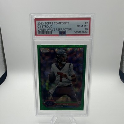 Topps 2023 Composite Topps Chrome C.J. Stroud #2 Green Wave /99 RC PSA 10