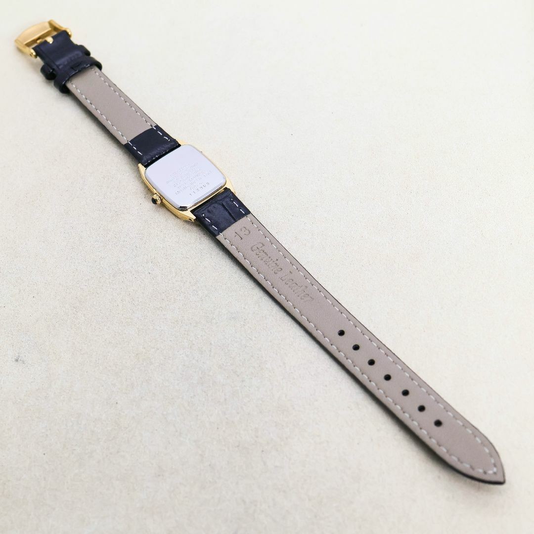 Operating Seiko Watch Gold Square Leather Battery Women'S