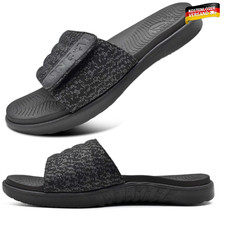 Dusch Badelatschen Herren Klettverschluss offener Zeh Sport Sandalen Größe 42-46