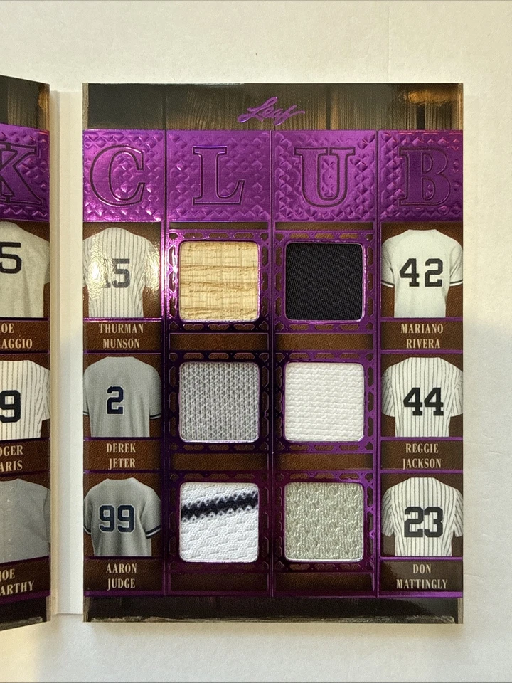 2025 Leaf History Book YANKEES 12Way Relic Babe Ruth Aaron Judge Mantle Jeter /8 - Image 3 of 4