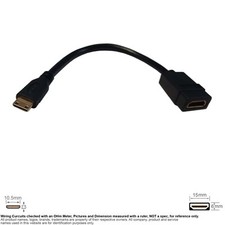 Adapter Video HDMI Mini Male HDMI Female 9"