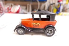 Vintage 1970's 4" TONKA Orange & Black '34 Ford Hot Rod TAXI Made in USA