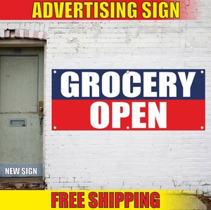 Groceries Open Banner Sign Groceries Open Banner Sign