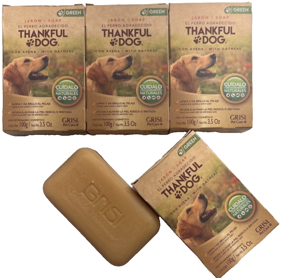 GRISI Thankful Dog Soap, Formula For Sensitive Skin, JAVON EL PERRO AGRADECIDO #4 SOAP