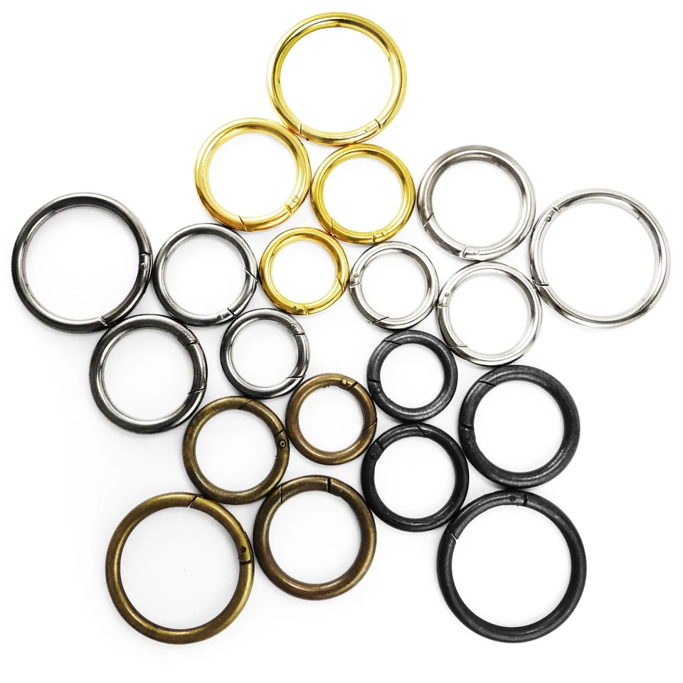 GREEN GRIZZLY Rund Karabiner Clip Schiebetor Druckknopf offene Haken Federring 20 25 28 34 39 50mm