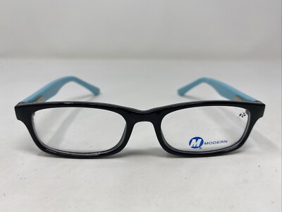 Modern SPUNKY BLACK/SKY BLUE 47-16-130 Plastic Full Rim Eyeglasses Frame -I17