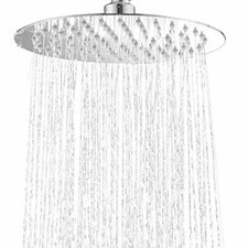12" Round Rain Shower Head Brushed Nickel High Pressure Rainfall Stainless