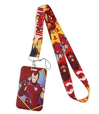 Iron Man Superhero Themed Lanyard With ID Holder Keychain