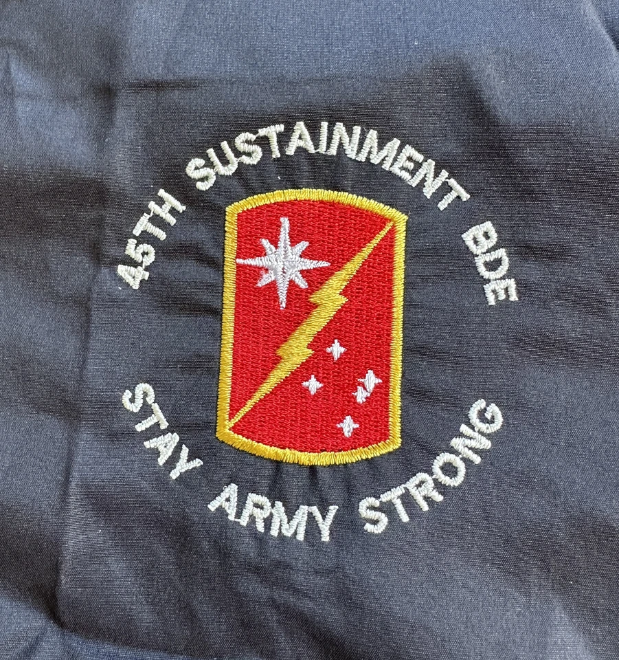 Reebok Windbreaker Men XL Black 1/4 Zip Stay Army Strong 46th Sustainment BDE - Image 2 of 4