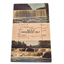 Postcard Drive Your Car To The Tahquamenon Falls Michigan Chrome Unposted