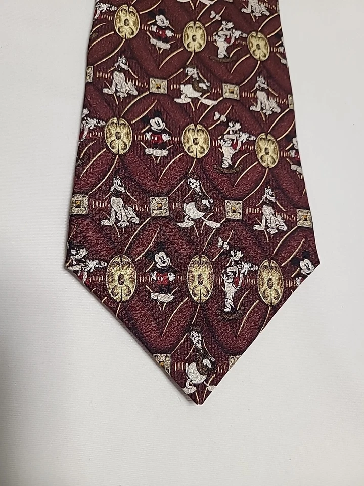 Corbata para el cuello Walt Disney World Mickey Mouse para hombre 100 % seda Goofy Donald Pluto Foto 2 de 4