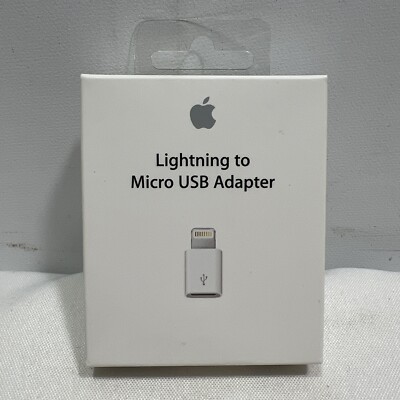 Apple OEM Lightning-to-Micro USB Adapter, White, MD820ZM/A ~ NEW SEALED