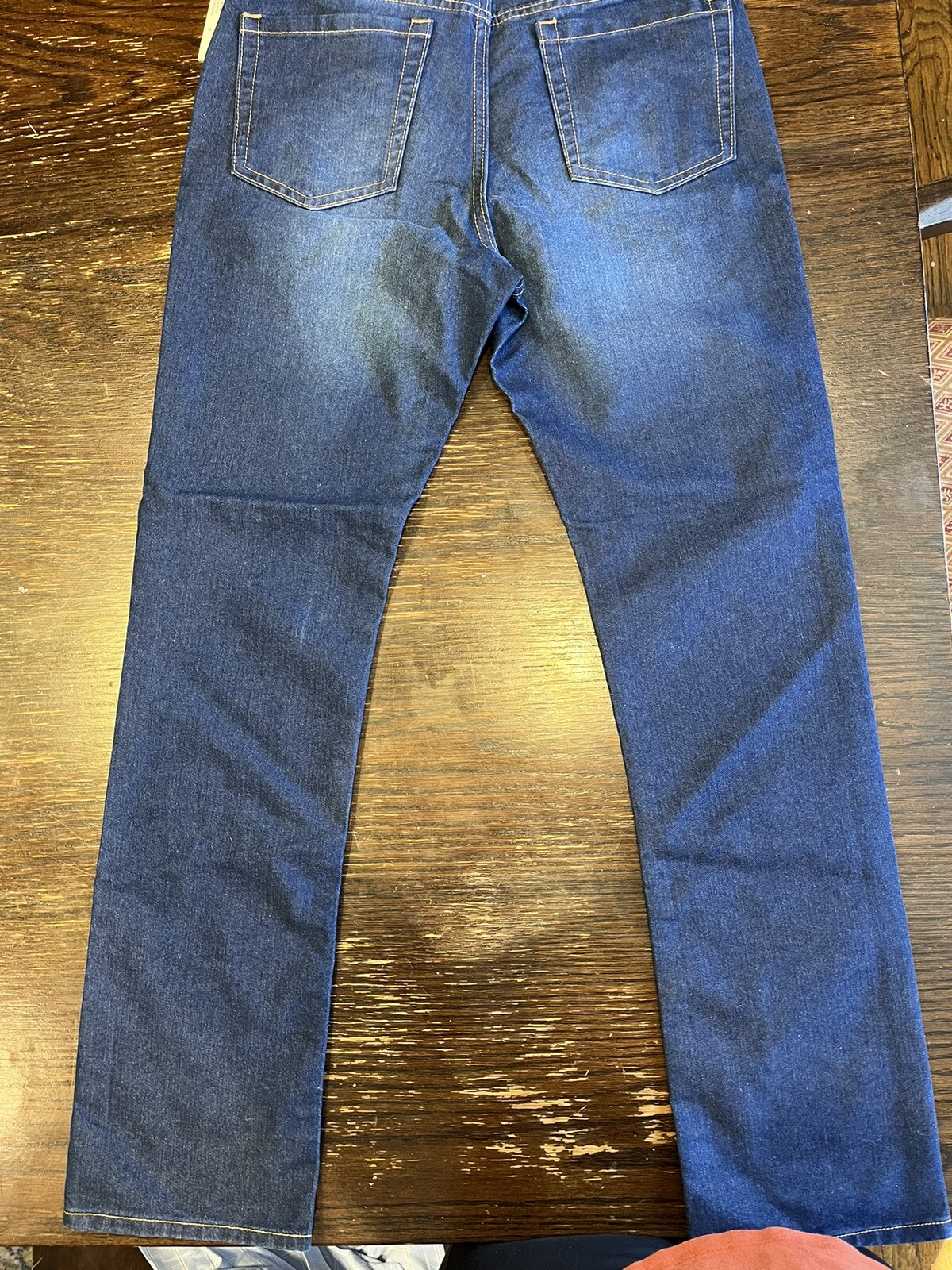 Jeans ajustados Old Navy para niñas talla 16 bigotes azules, cintura ajustable de 28