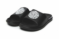 Flatbush Zombies FBZ CHANKLAS Smoke Break Black Slides Sandals M 7.5-8.5
