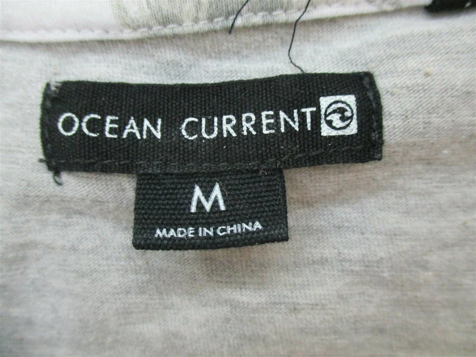 Camiseta de algodón gris con estampado tropical informal talla M de Ocean Current para mujer Foto 3 de 4