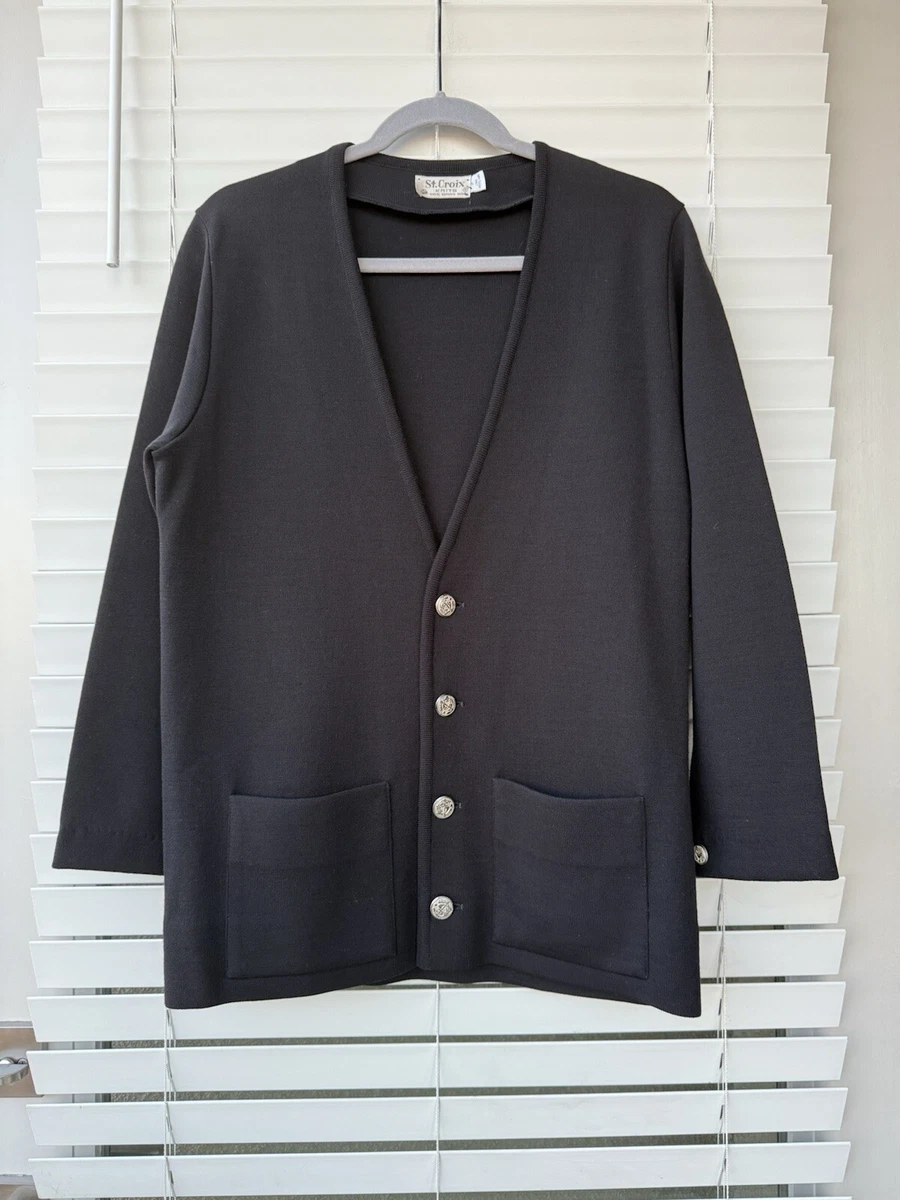 80s 【USA製】St.Croixセントクロイウールカーディガン ブラックXL St. Croix Cardigans for Men for sale | eBay
