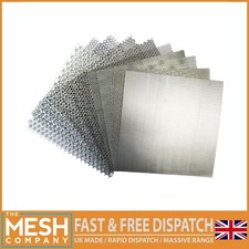The Mesh Company 1mm Round Hole Perforated Mild Steel Sheet 2mm Pitchx1mm Thick