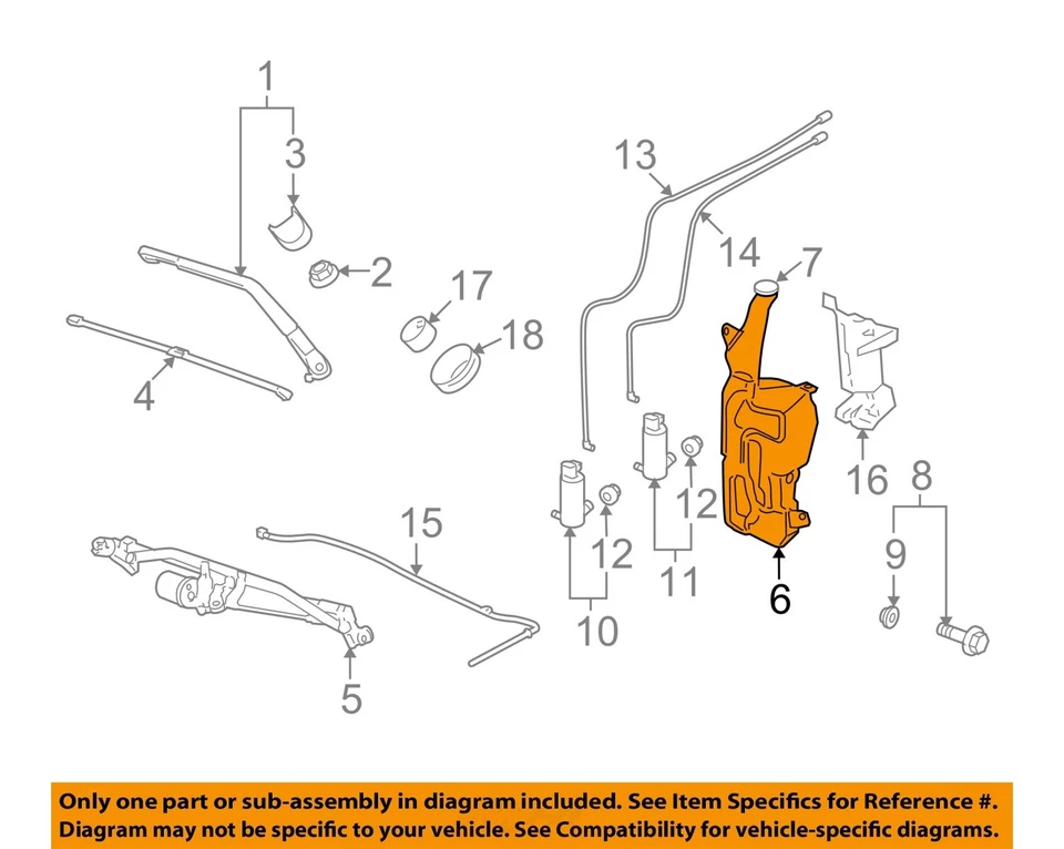 Used Washer Fluid Reservoir fits: 2014 Gmc Yukon xl 1500 Grade A Foto 3 de 4