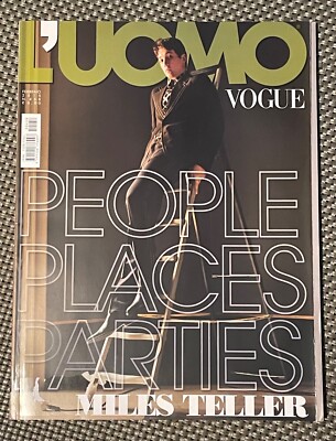L'Uomo Vogue February 2015 MILES TELLER cover Theo James rare issue