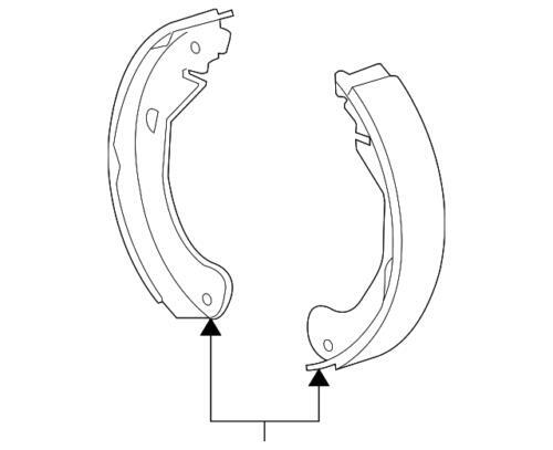 Juego de zapatas de freno traseras remachadas para Chevrolet Malibu 2004 (N/P 18038582)