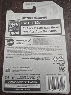 Hot Wheels 2023 '82 Toyota Supra Red HW: The 80's #10/10 (Lot of 1
