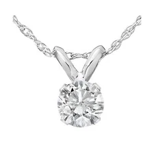 P3 POMPEII3 14k White or Yellow Gold 1/3 Ct Diamond Round-Cut Natural Solitai...