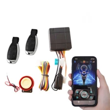 Motorcycle Scooter Security Alarm System Anti-theft Remote Control Engine Start