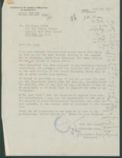 1955 Letter Dr Albert Vajs Yugoslavia to Rabbi Leo Jung • Jewish History Judaica