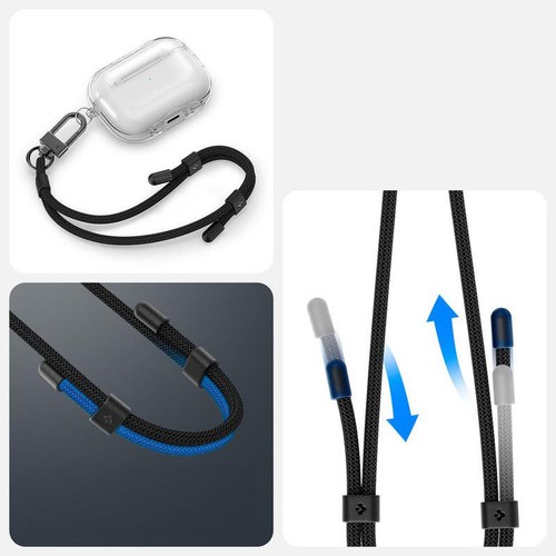 Schlüsselband für das Handgelenk, Spigen Wrist Strap + ConTag, Schwarz - Zdjęcie 4 z 8