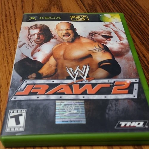 THQ WWE Raw 2 Microsoft Xbox Sports Wrestling Manual Included