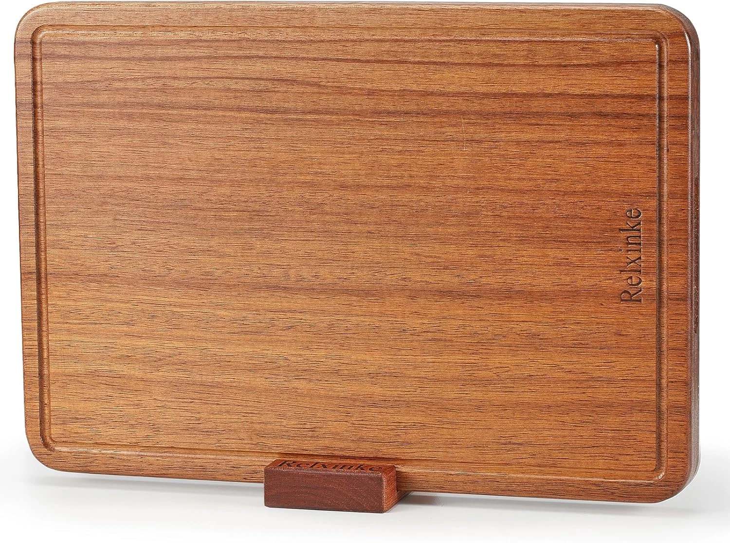Solid Teak Wood Cutting Board One Piece Non Glued Thick Crack Resistant Wooden C